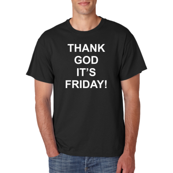 Marškinėliai Thank god it's Friday